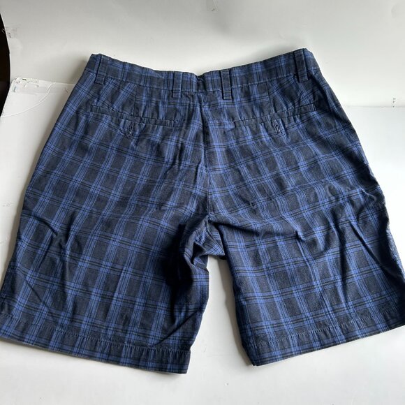 Banana republic Men's plaid shorts in navy blue and black size 32 - Picture 3 of 12